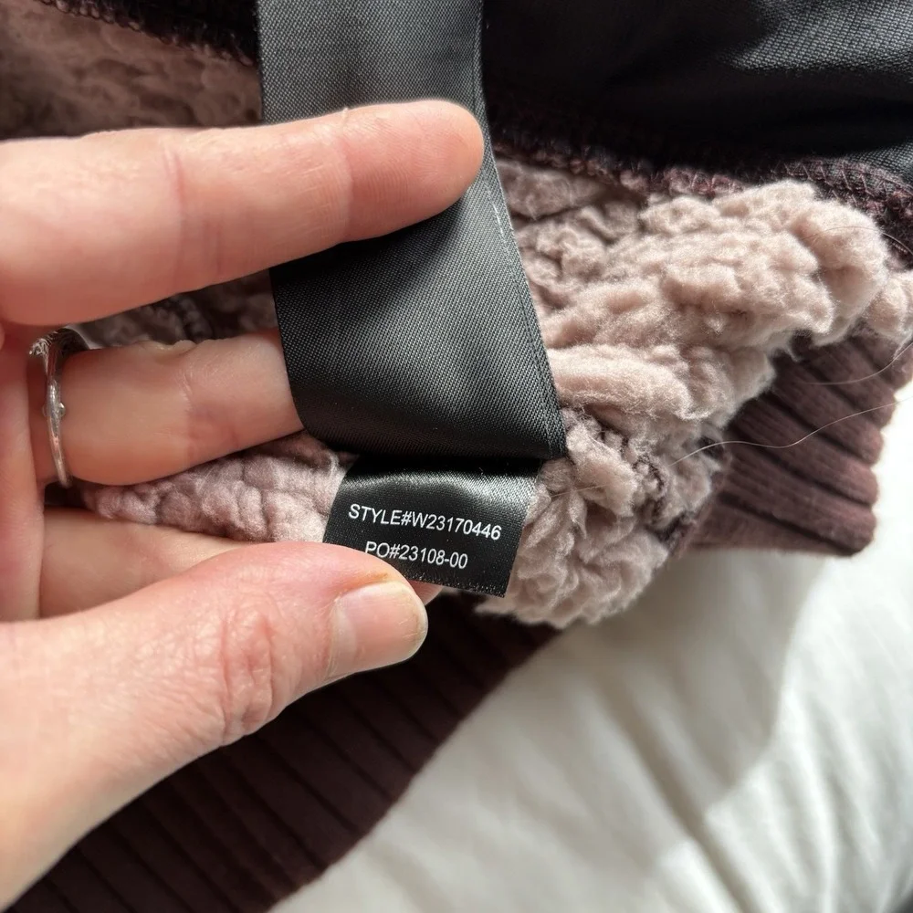 PrAna Diva Bomber Quilted Sherpa Lined Jacket Womens S Brown Wood Outdoor GORP - Picture 12 of 16